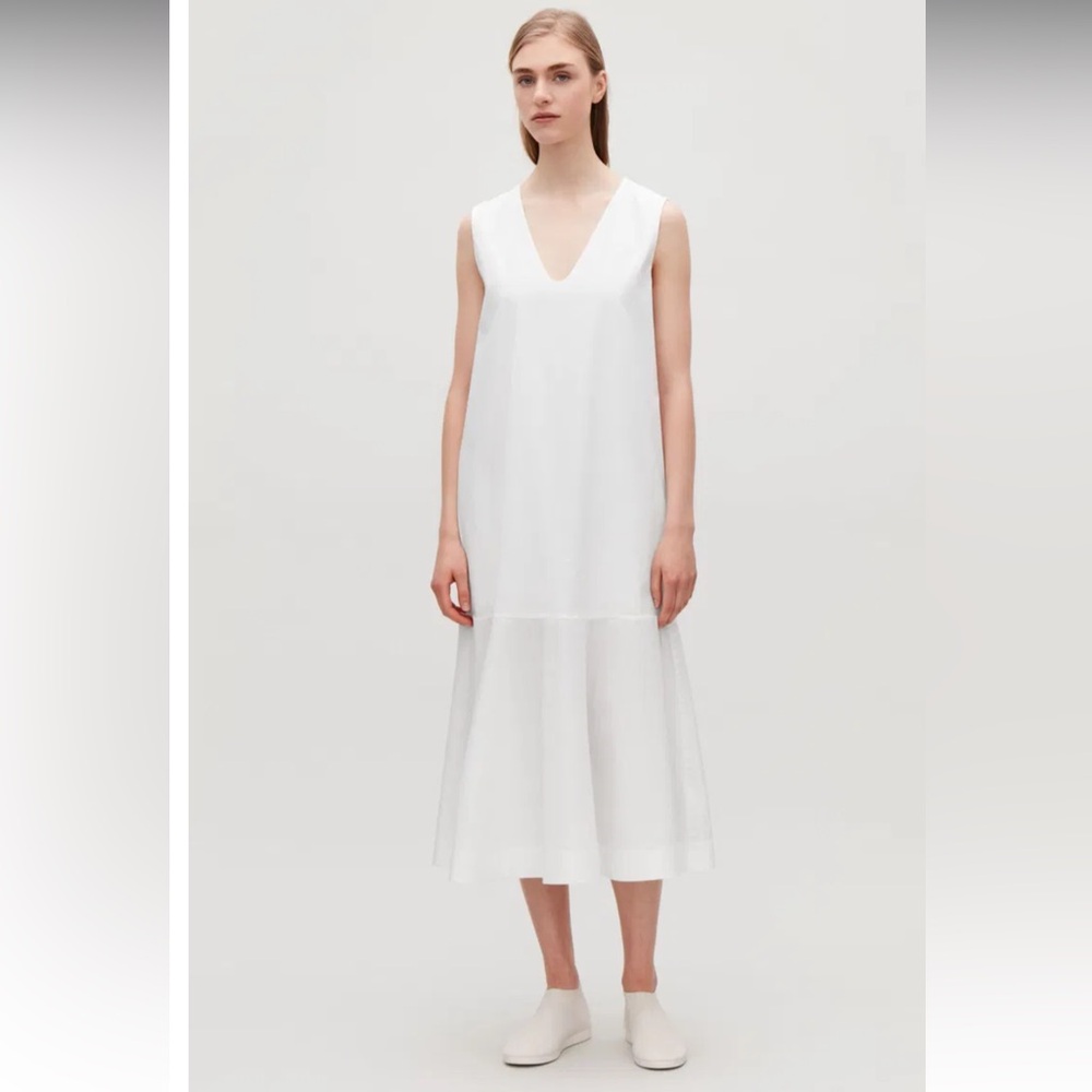 COS Cotton Poplin Sleeveless Midi Dress